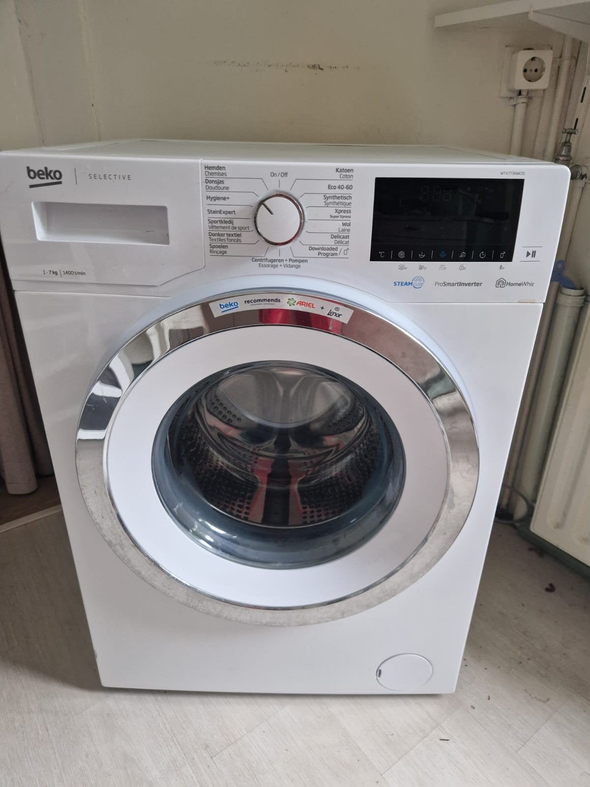 Beko wasmachine, Ophalen, 1200 tot 1600 toeren