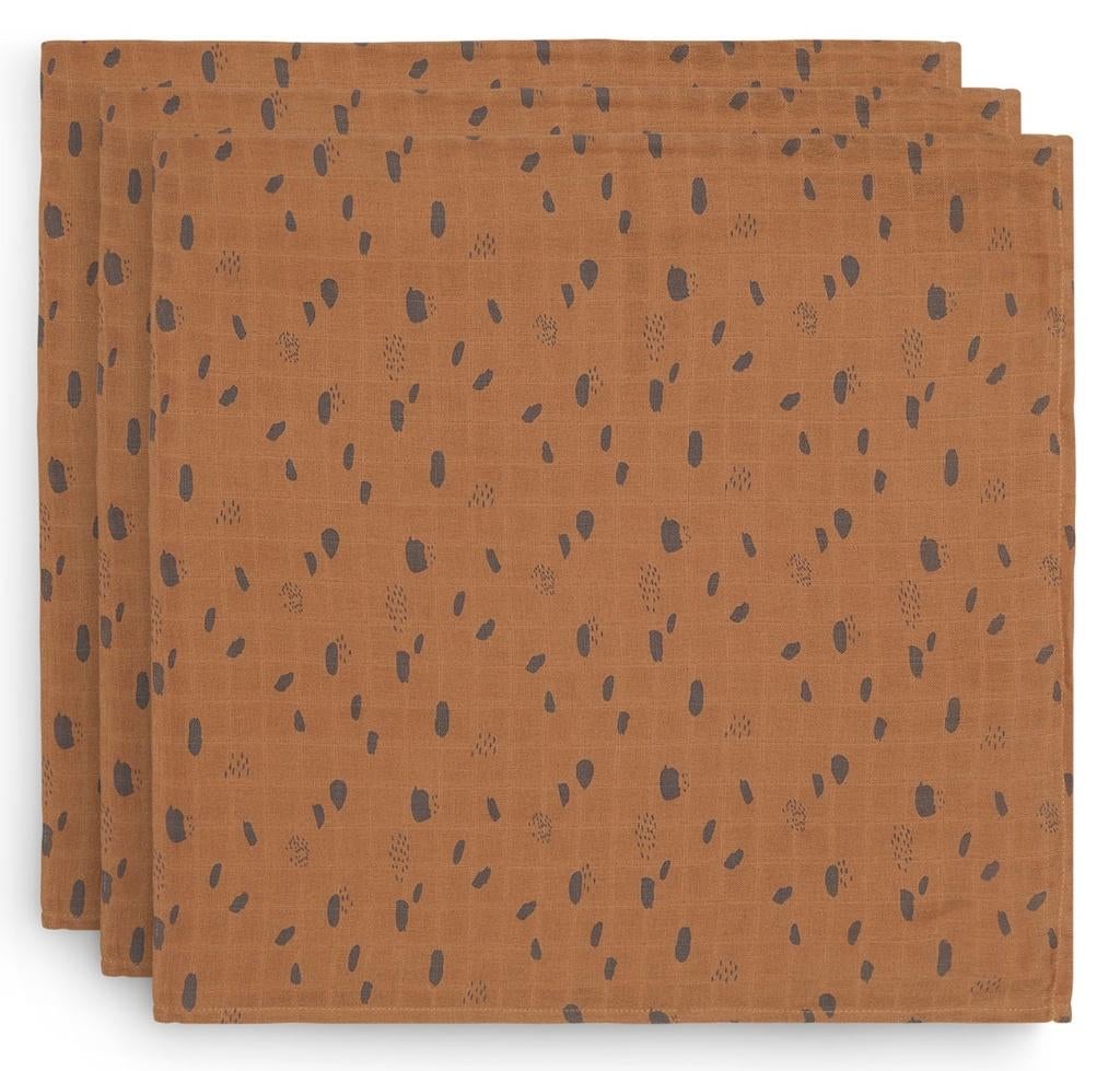Hydrofiele Doek Spot Caramel 70x70 (set van 3) Jollein, Kinderen en Baby's, Badjes en Verzorging, Diepstroeten 1 9405 TK Assen