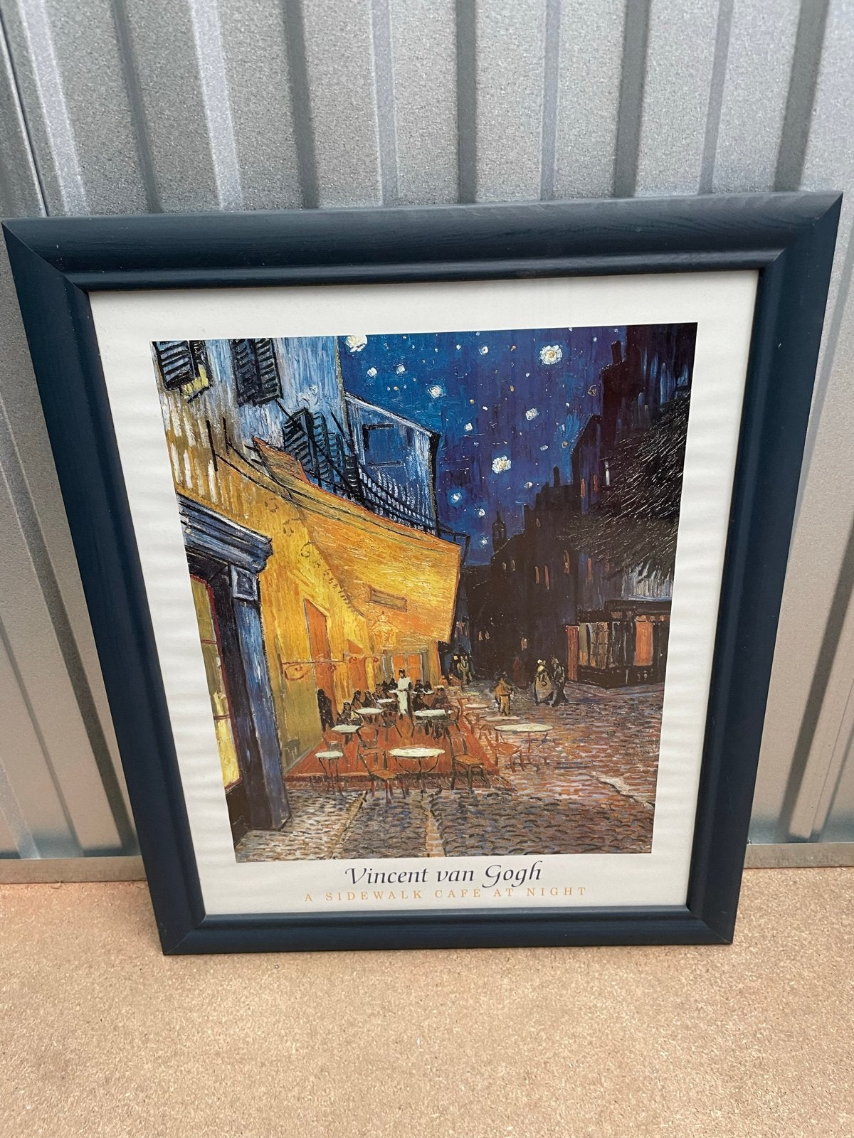Ingelijste reproductie van Vincent van Gogh - Caféterras, Antiek en Kunst, Kunst | Schilderijen | Klassiek, Achter glas, Impressionistisch