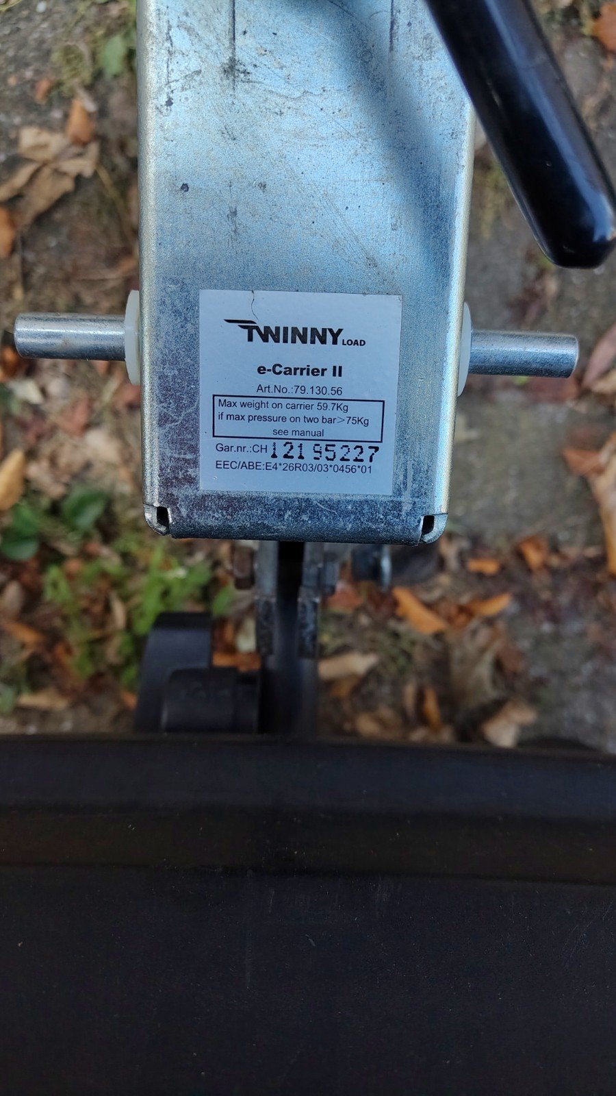 Twinny Load e-Carrier II Trekhaak Fietsendrager, Auto diversen, Ophalen, Gebruikt, Brede banden, 2 fietsen