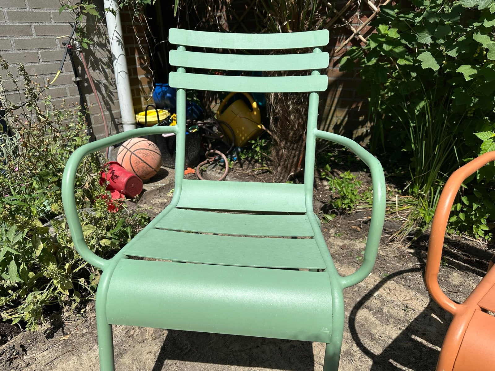 2x Sissy-Boy tuinstoel Claude lichtgroen, Tuin en Terras, Ophalen, Zo goed als nieuw, Metaal, Stapelbaar