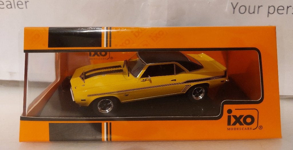 Ixo 1:43 Chevrolet Camaro Yenko SYC 1969 geel/matt zwart, Ophalen of Verzenden, Nieuw, Auto, Overige merken