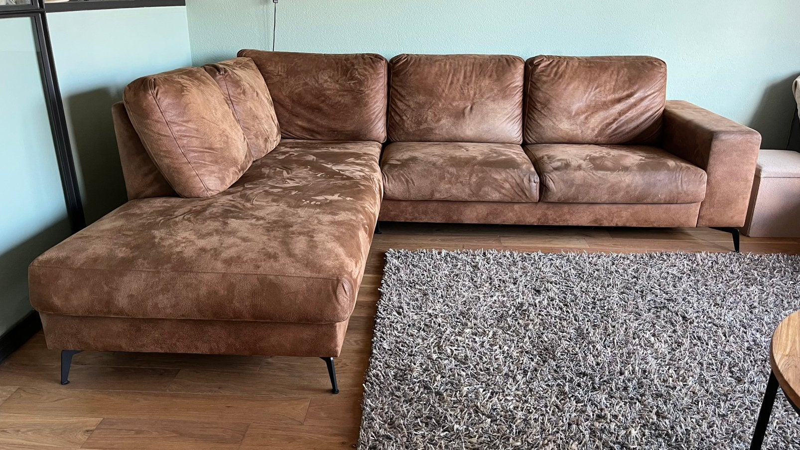 Bank en draai stoel, Huis en Inrichting, Ophalen, Gebruikt, Stof, Indu