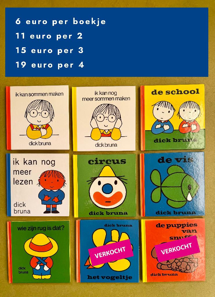 Dick bruna boekjes, Ophalen of Verzenden, Zo goed als nieuw, Dick Bruna, 6 tot 12 maanden