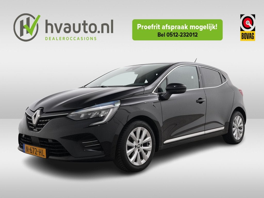 Renault Clio 1.0 TCE 90PK INTENS | Navi | Cruise | Carplay, 1071 kg, Gebruikt, Leder en Stof, Origineel Nederlands