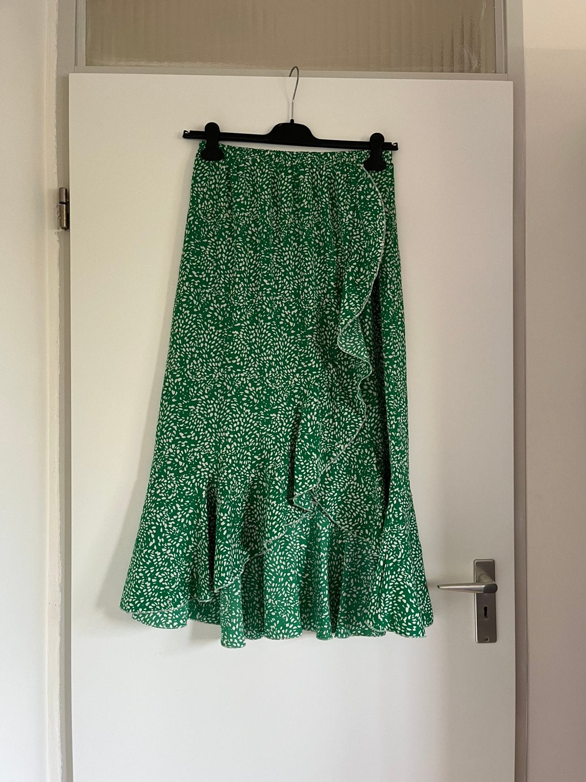 Groene middellange / midi rok print, maat 40/L Flamant Rose, Kleding | Dames, Maat 38/40 (M), Ophalen of Verzenden, Zo goed als nieuw