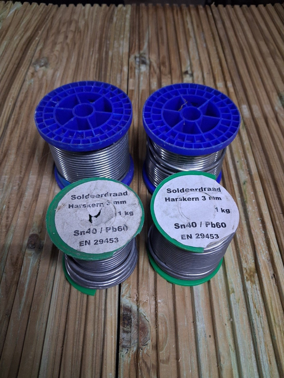 Soldeerdraad soldeertin 3,4kg Sn40/Pb60 harskern 3mm, Ophalen of Verzenden, Zo goed als nieuw