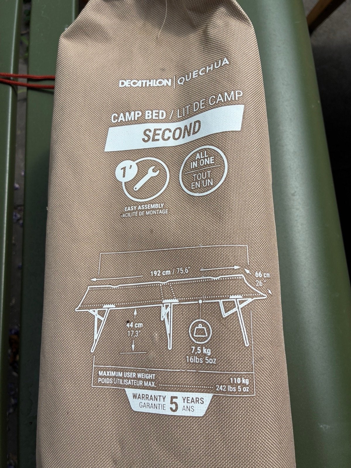 Quechua Opvouwbaar Campingbed - Zo Goed als Nieuw, Ophalen, Zo goed als nieuw