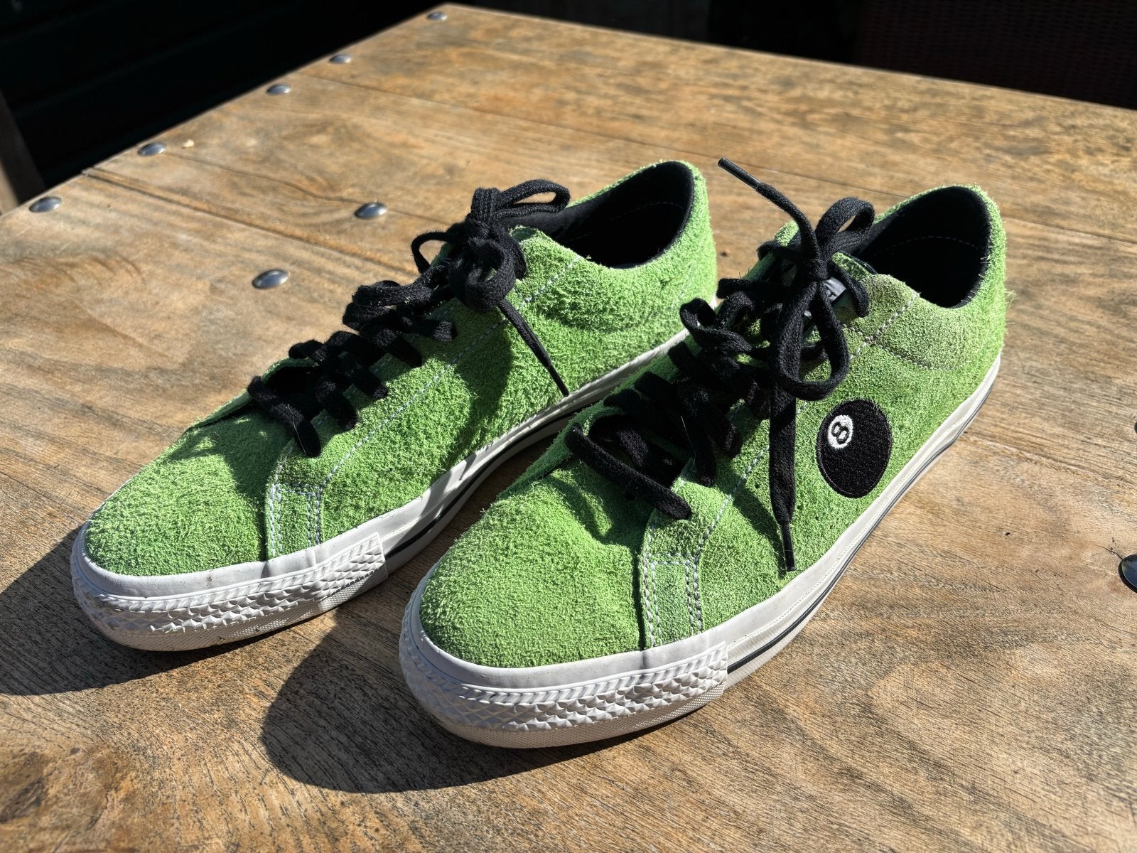 Converse One Star x Stussy 8-Ball Groen - Maat 44, Ophalen of Verzenden, Zo goed als nieuw, Overige kleuren, Sneakers of Gympen