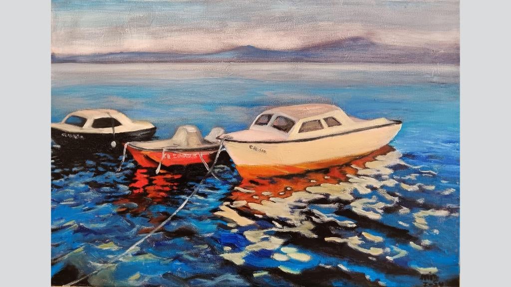 Kies voor een écht schilderij: 'Just floating', Ophalen