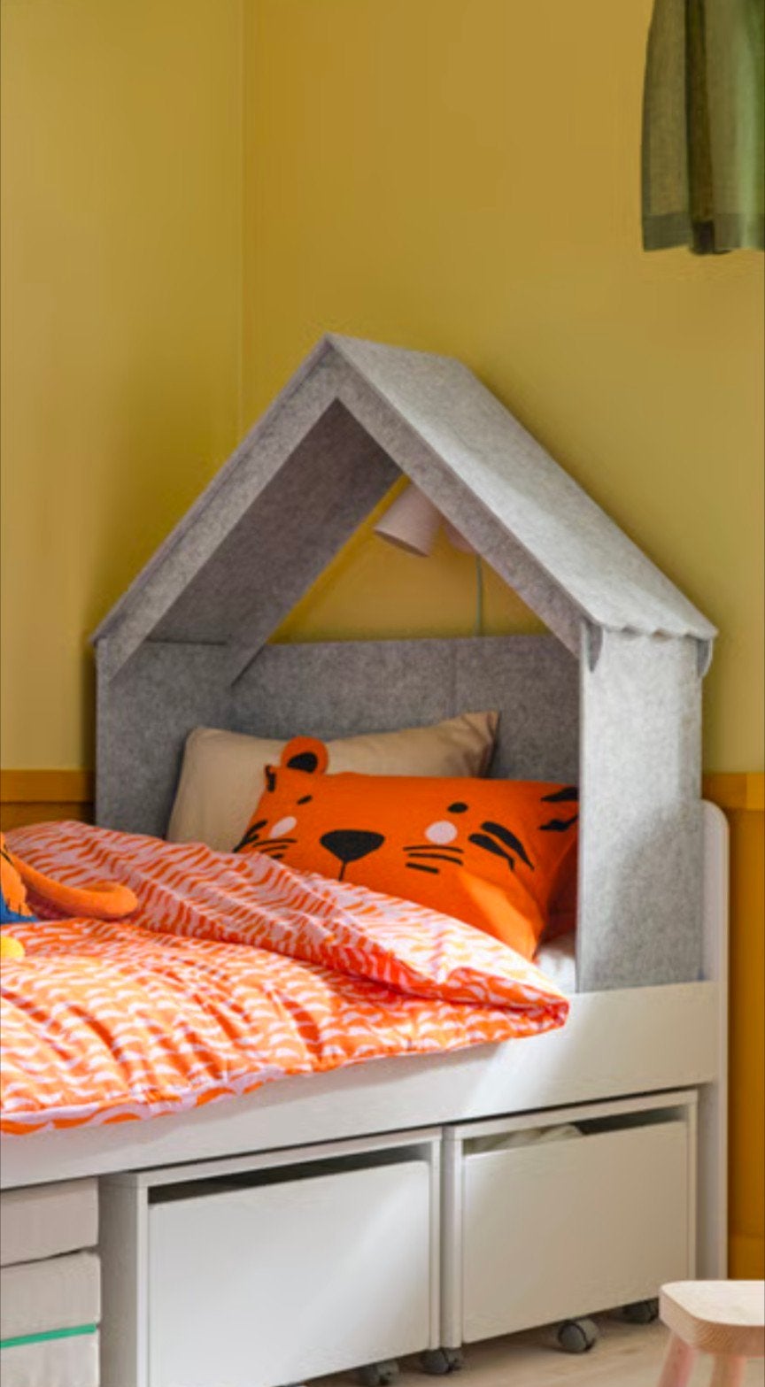 Ikea Slakt bedaccessoire - Huis - Grijs, Ophalen, 85 tot 100 cm, Zo goed als nieuw, Matras