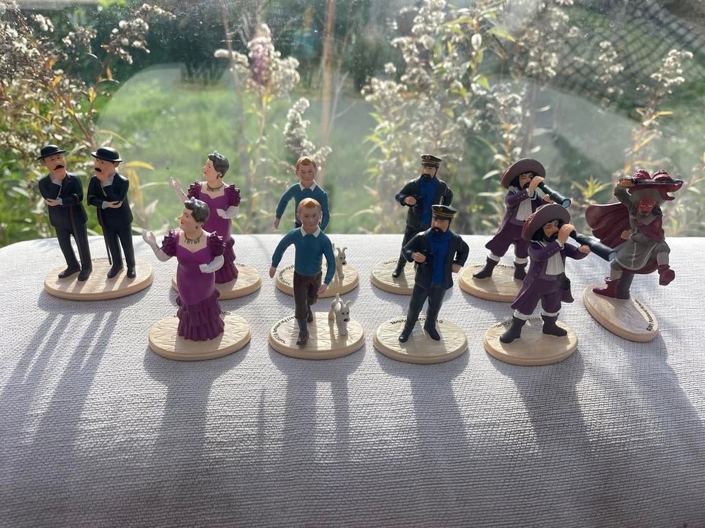 Kuifje en Kapitein Haddock etc. 10 tintin-beeldjes, Ophalen of Verzenden, Kuifje, Zo goed als nieuw, Beeldje of Figuurtje