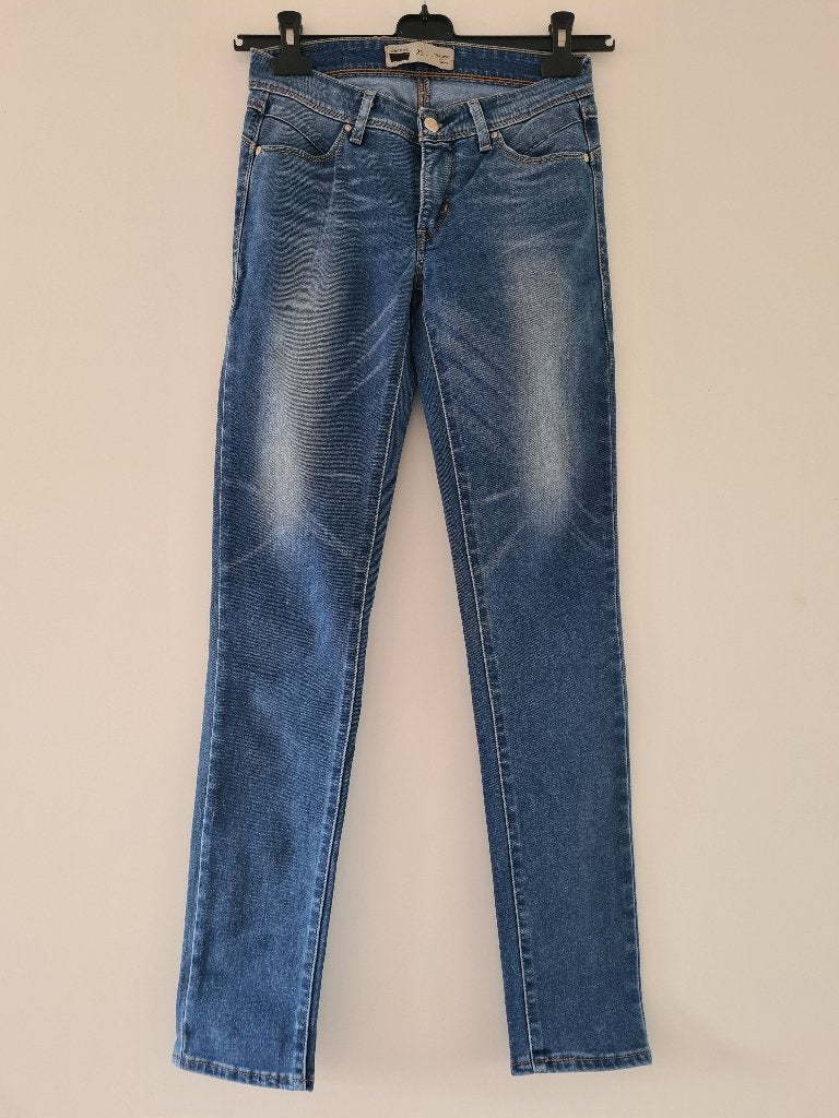 Blauwe skinny Levis jeans mt 25, Blauw, Ophalen of Verzenden, Zo goed als nieuw, W27 (confectie 34) of kleiner