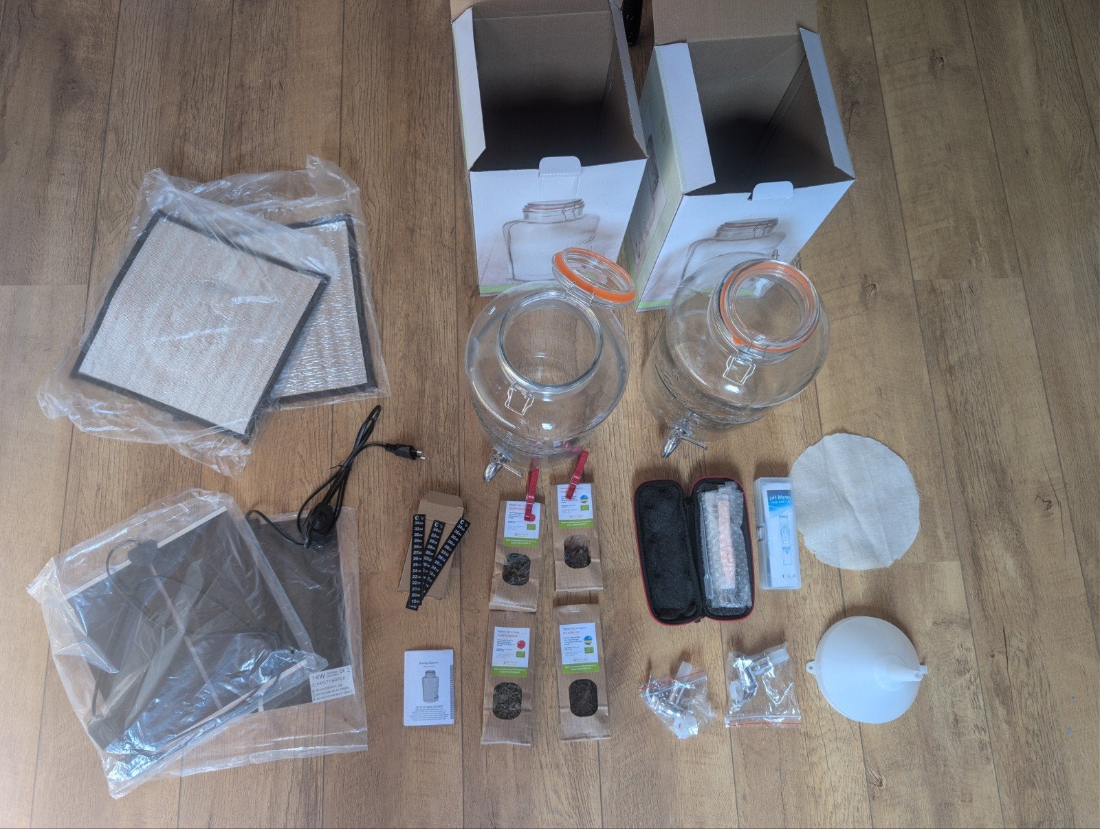 Kombucha Brouw Starter Kit - Compleet Pakket, Ophalen, Zo goed als nieuw, Overige merken, Glas