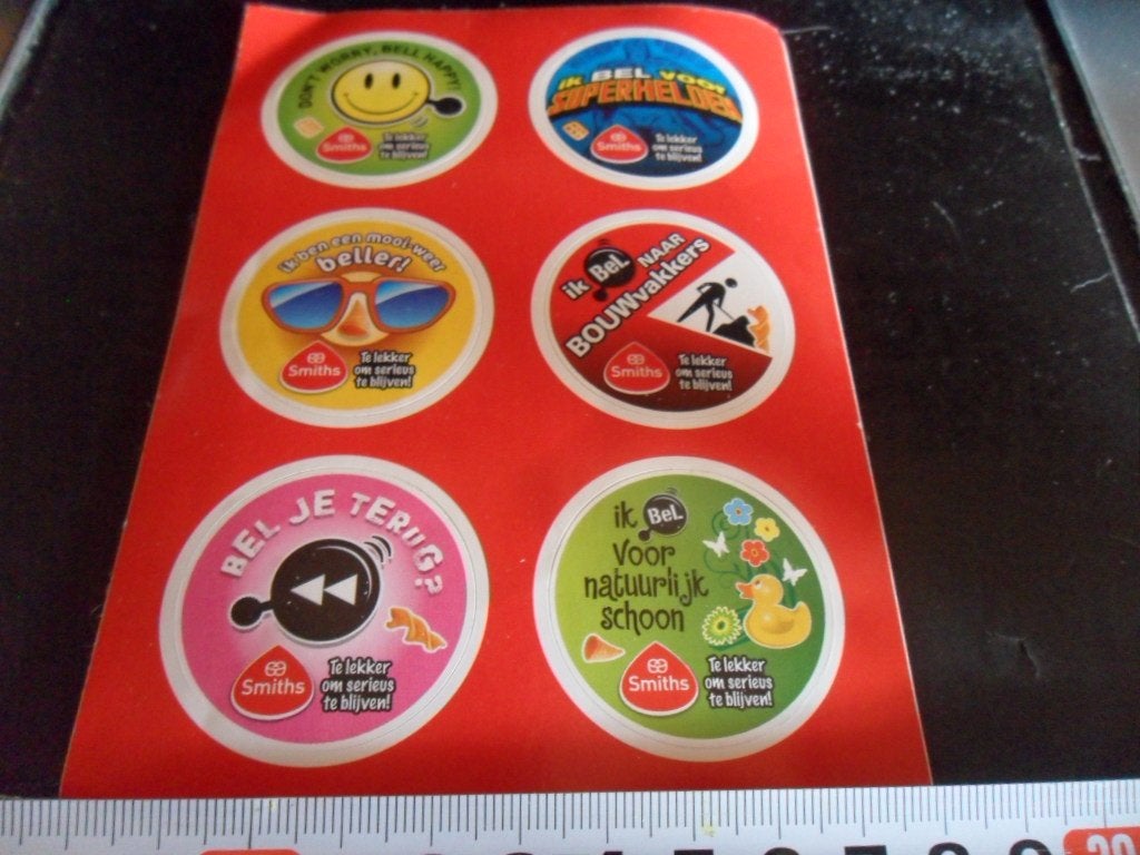sticker set chips smiths lays fiets bel stickers, Ophalen, Zo goed als nieuw