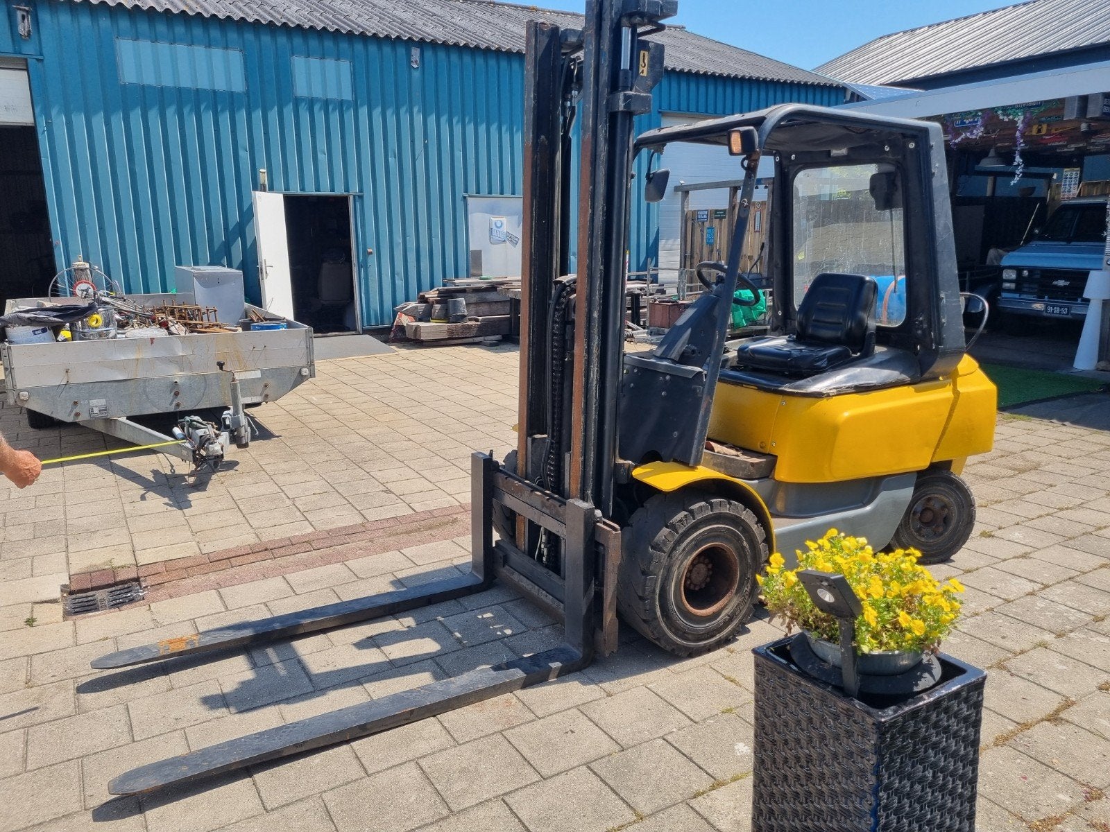 Nette 3-tons Heftruck lpg Nissan Motor, Sideshift, 4e functi, Doe-het-zelf en Verbouw, Ophalen