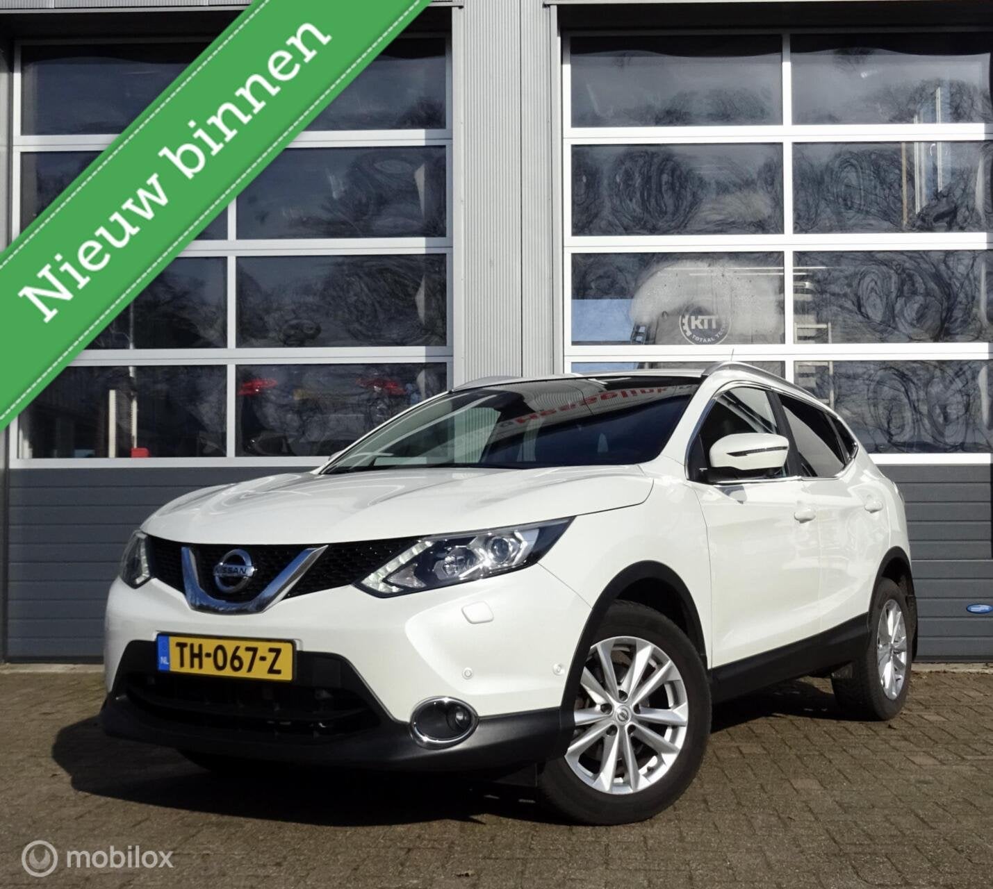 Nissan Qashqai 1.2 Tekna AUTOMAAT NAVI|CAMERA, Auto's, Gebruikt, 4 cilinders, 116 pk, Wit