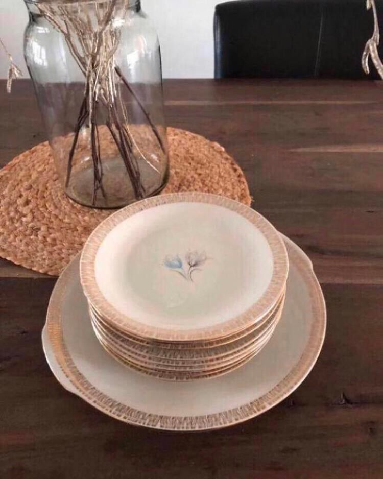 💝 Vintage BAVARIA gebakstel taartschaal gebakbordjes, Antiek en Kunst, Antiek | Servies compleet, Ophalen of Verzenden