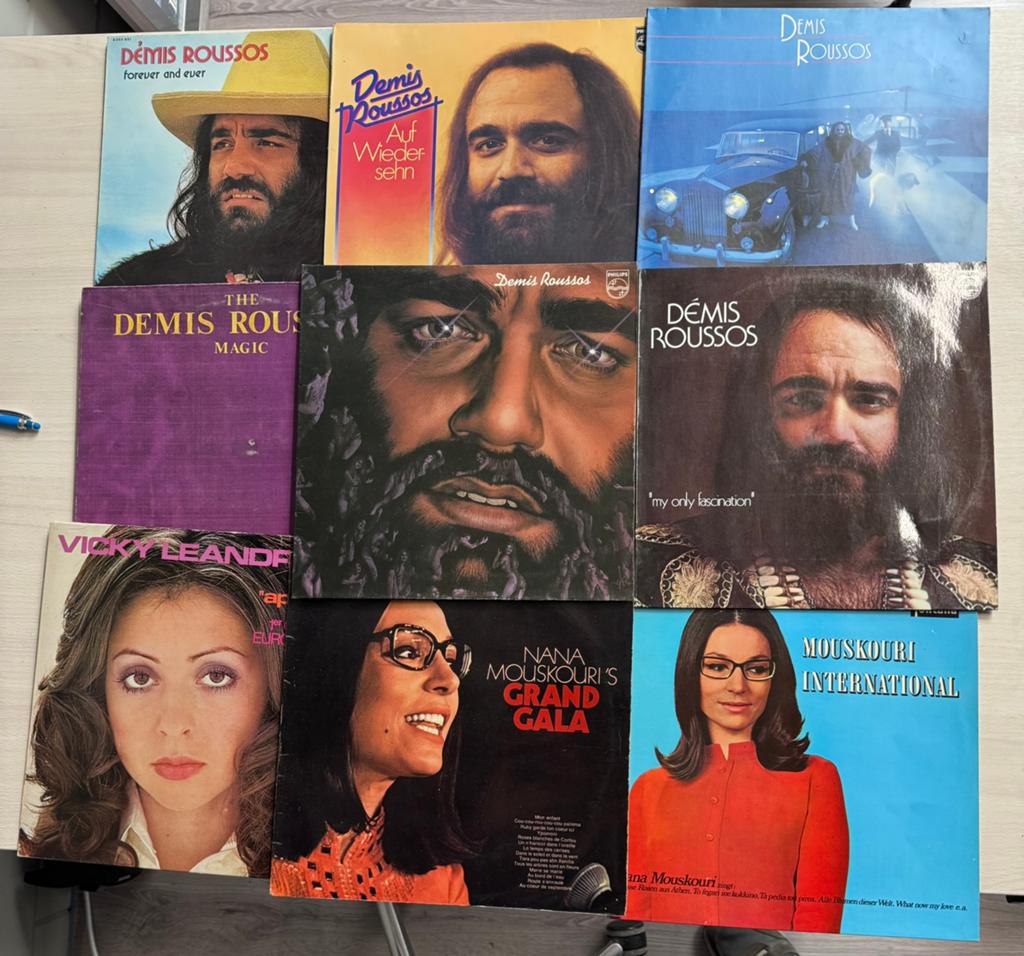 Lot van 9 Demis Roussos en Nana Mouskouri, Ophalen of Verzenden, 1970 - 1979, Zo goed als nieuw, 12 inch