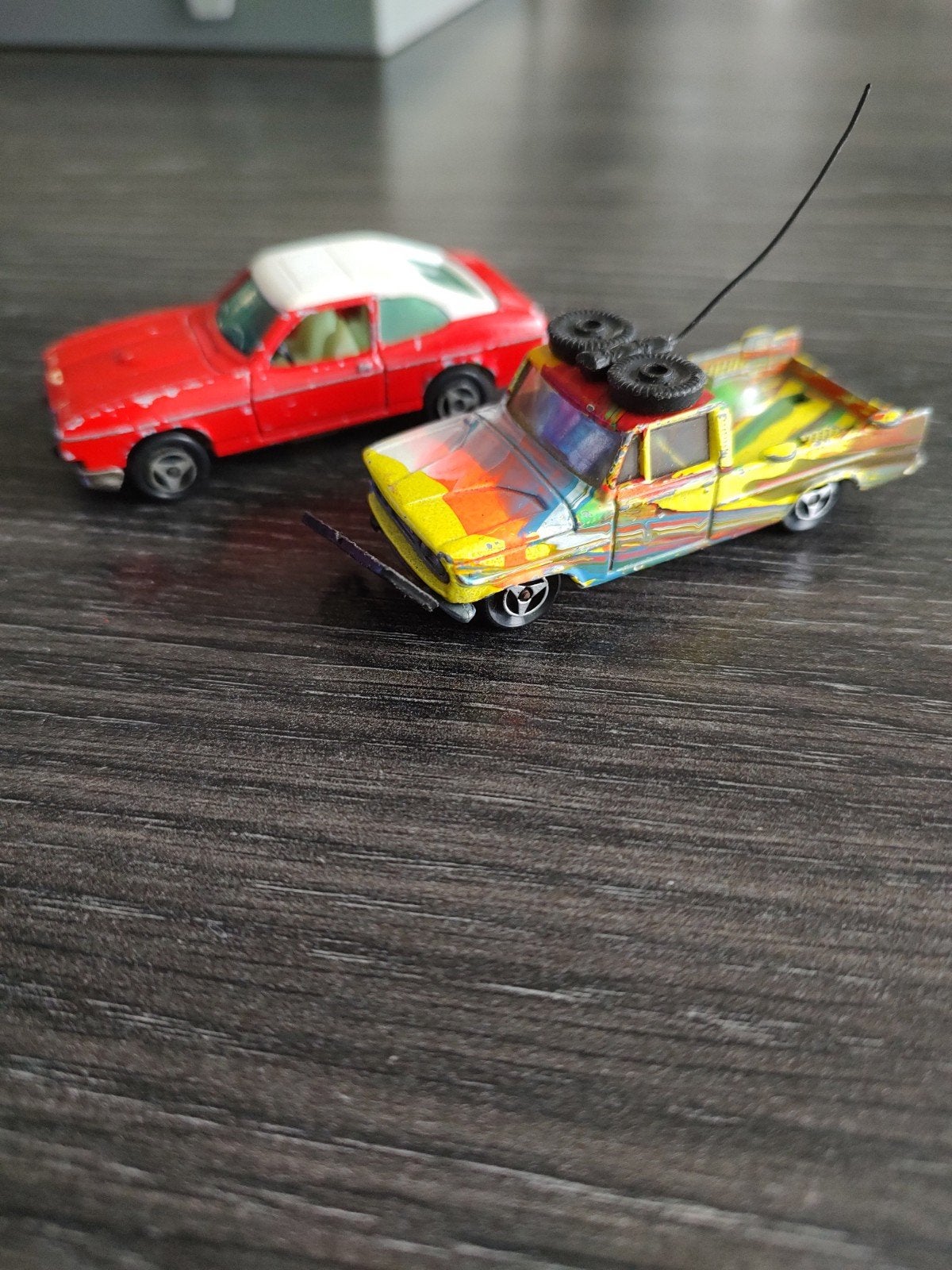 Majorette 251 Ford Capri en Majorette Dodge Pickup, Ophalen of Verzenden, Gebruikt, Auto