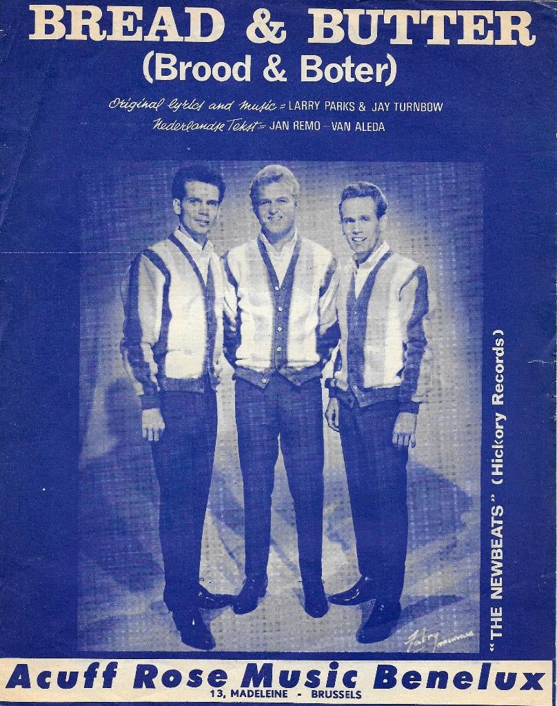 Bl977 bladmuziek - the newbeats: bread and butter, Ophalen of Verzenden, Gebruikt, Artiest of Componist, Populair