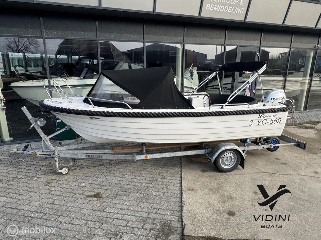 Vidini 500 sloep met Honda 50pk en Marlin trailer *Compleet*, Gebruikt, -, -, -