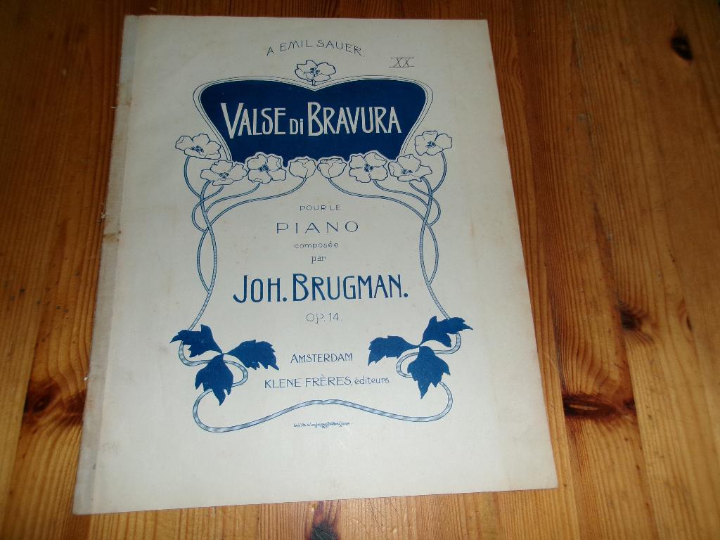 Joh. Brugman - valse di bravura, Gebruikt, Ophalen of Verzenden, Artiest of Componist, Piano