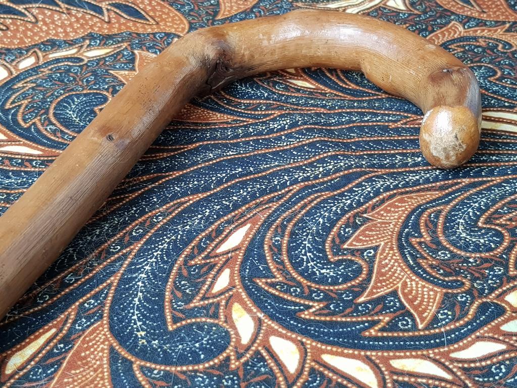 Mooie antieke klassieke Engelse wandelstok van vruchtenhout., Antiek en Kunst, Ophalen of Verzenden