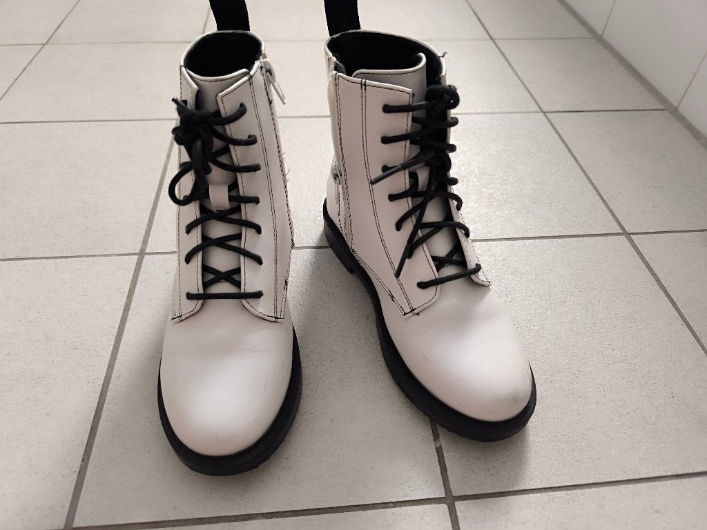lederlooks schoenen maat 33/34 voor meisjes, Ophalen, Gebruikt, Meisje, Schoenen
