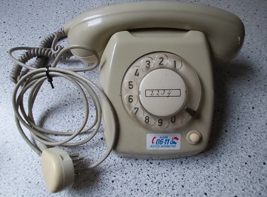 PTT telefoon type T65, Ophalen of Verzenden, Gebruikt, Met draaischijf