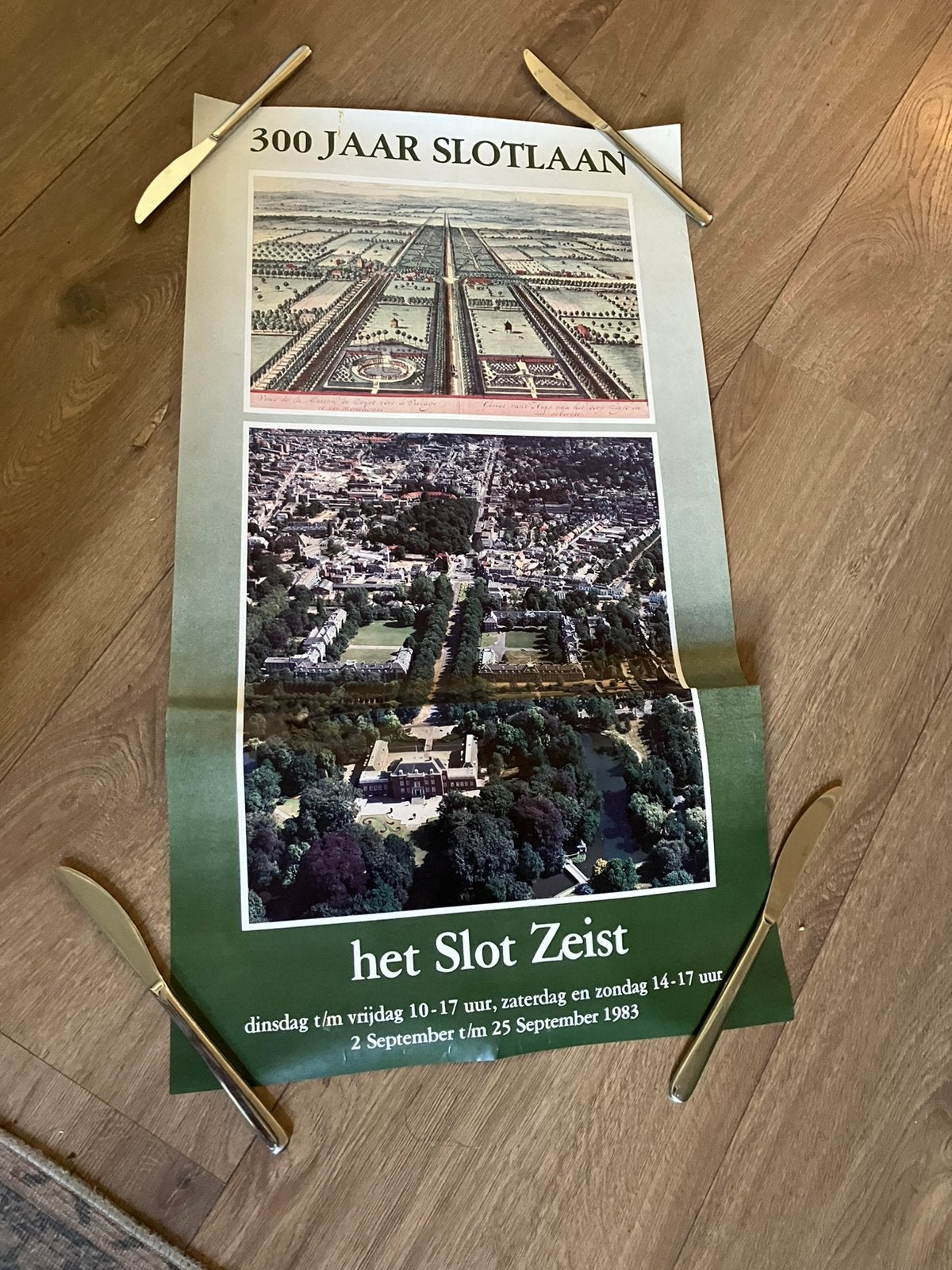 Poster Zeist 300 jaar slotlaan het slot 1983, Ophalen of Verzenden, Zo goed als nieuw, A1 t/m A3