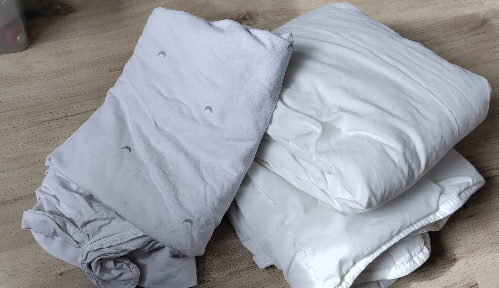 Peuterdekbed 110x125cm met 1 dekbedovertrek, Ophalen, Gebruikt, Jongetje of Meisje, Wit