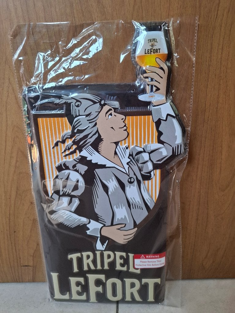 Reclamebord Tripel LeFort bier, Ophalen of Verzenden, Nieuw, Reclamebord, Plaat of Schild, Overige merken