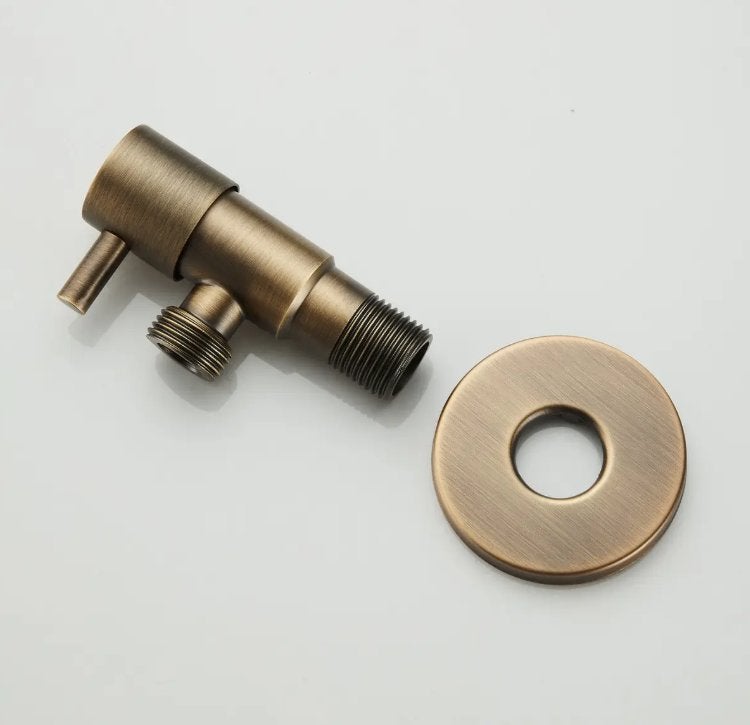 Saniclear Antique hoek stopkraan 1/2 x 1/2 verouderd messing, Ophalen of Verzenden, Nieuw, Kraan