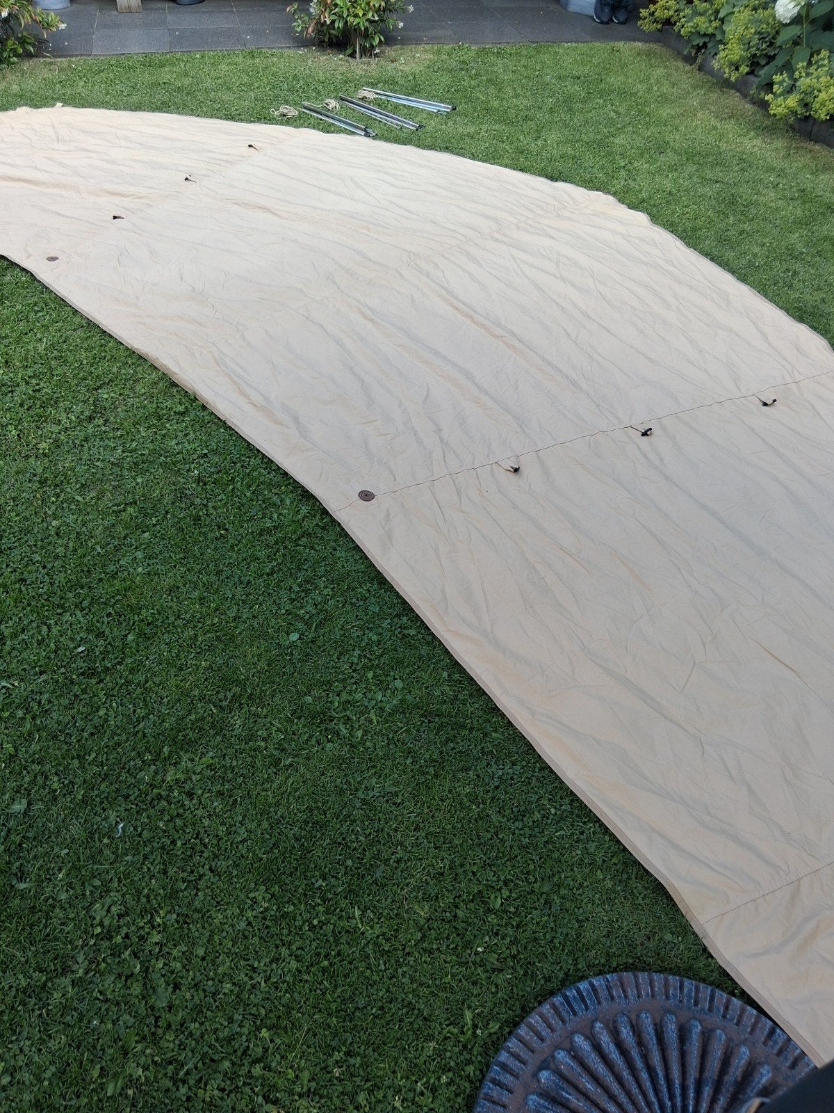 Schaduwdoek tarp Dallas 4 beige, Ophalen of Verzenden, Zo goed als nieuw