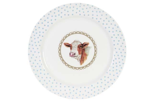 Taartbord Happy Cow servies, Overige materialen, Overige typen, Nieuw, Ophalen of Verzenden