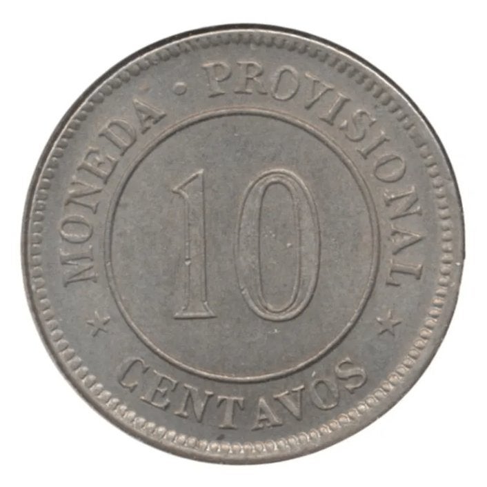 Peru 10 Centavos 1880, Ophalen of Verzenden, Zuid-Amerika, Losse munt