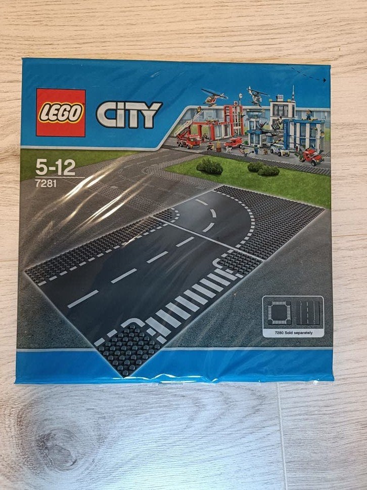 LEGO City 7281 Wegdeel Grondplaat Nieuw Theesplitsing Bocht, Ophalen of Verzenden