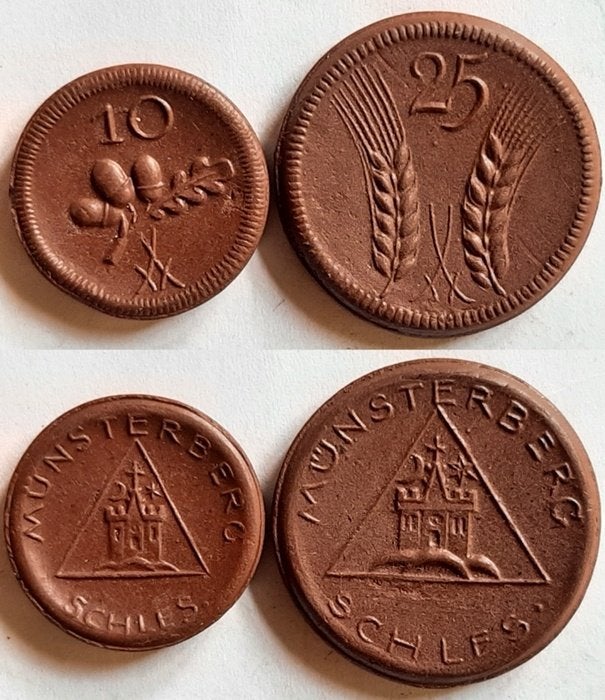 Munsterberg 10 & 25 Pfennig 1921, Verzenden, Duitsland