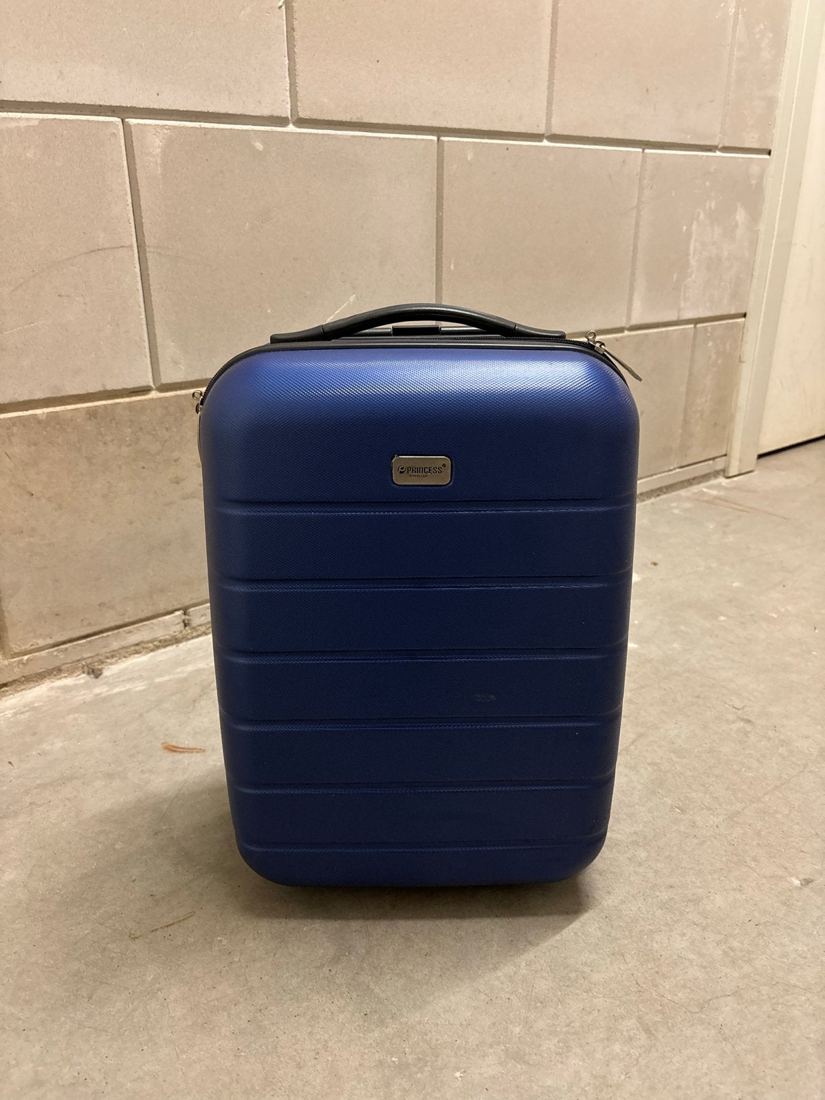 Princess Traveller Handbagage Koffer - Blauw, Ophalen, Hard kunststof, Minder dan 50 cm, Zo goed als nieuw