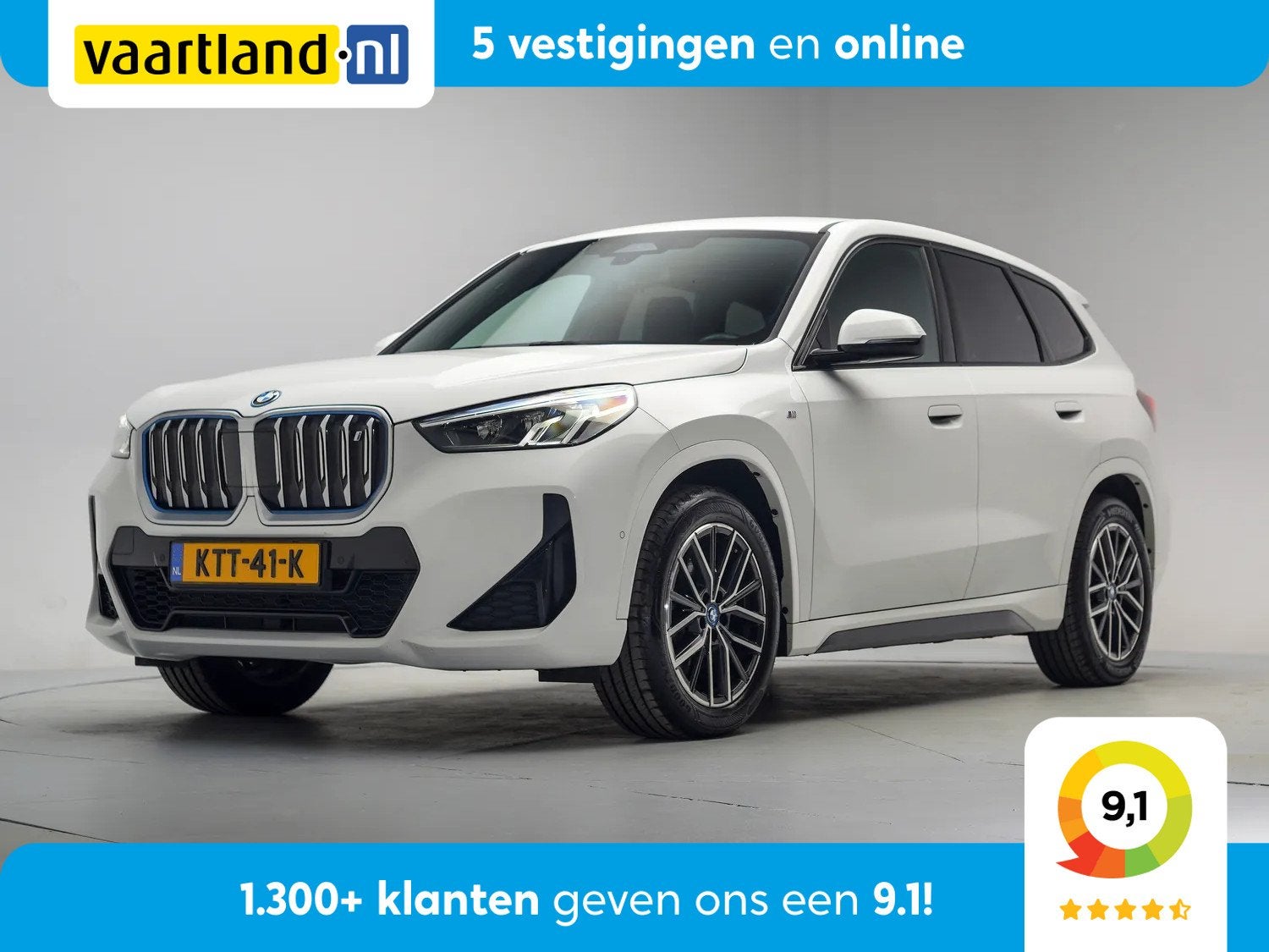 BMW iX1 xDrive30 M Sport Shadow [ SOH 94,2% ] [ Harman/Kardo, Automaat, 0 cilinders, Gebruikt, Wit