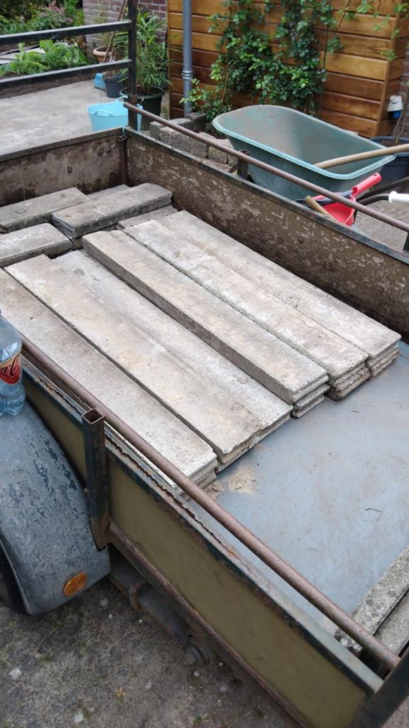 Stoepranden 14 stuks grijze, Tuin en Terras, Tegels en Klinkers, Ophalen of Verzenden, Beton, Overige typen