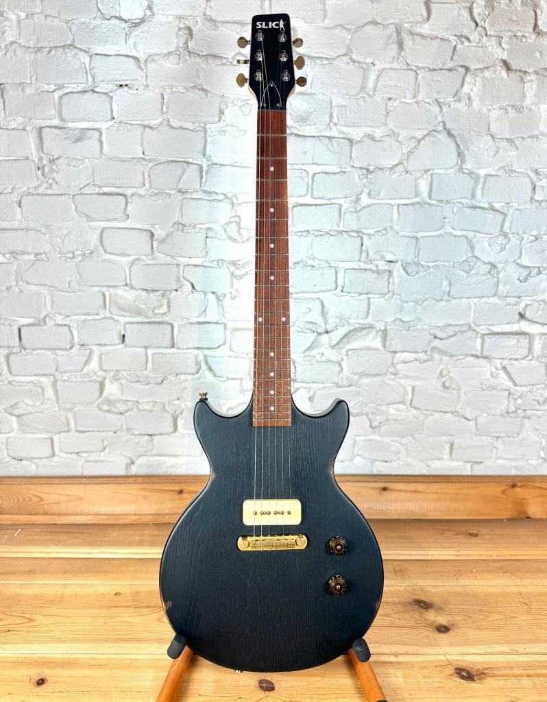 Slick Elektr. Gitaar, P90 Pickup , Les Paul Style Incl. Hoes, Overige merken, ............................., Ophalen of Verzenden