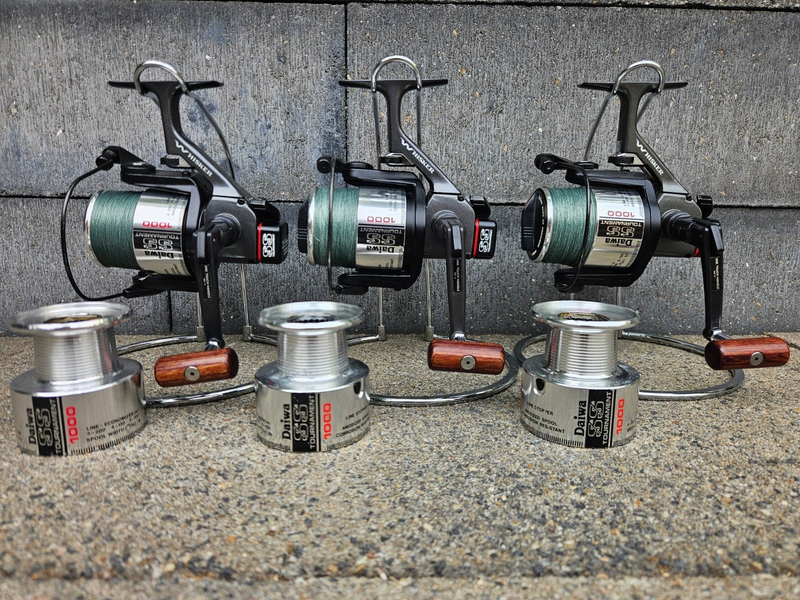 3 Daiwa Whisker Tournament SS1000
Nieuwstaat + 3 Spoelen, Ophalen of Verzenden, Zo goed als nieuw, Molen