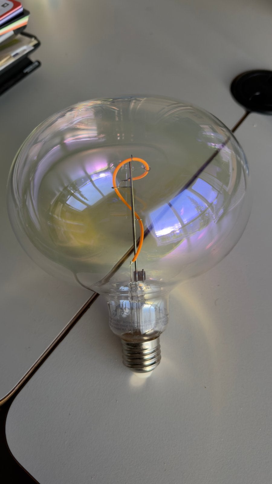 IKEA LED lamp E27, 260lm, 1800K warm wit, Ø 14cm, Led-lamp, Gebruikt, Warm wit, E27 (groot)