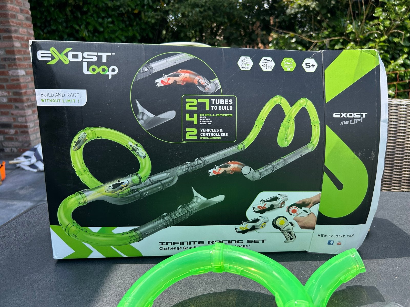 Exost Loop Racebaan - Nieuwstaat met 2 auto's en controllers, Racebaan, Zo goed als nieuw, Met looping, Elektrisch