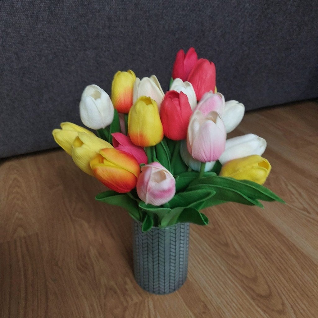 24xKunsttulpen met vaasje=3euro, Ophalen of Verzenden