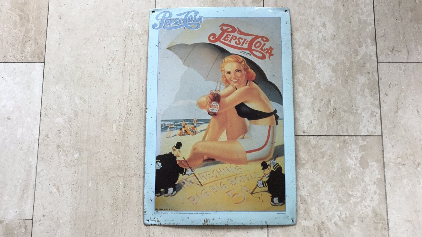 Pepsi Cola recl.bord., Ophalen of Verzenden, Zo goed als nieuw, Reclamebord