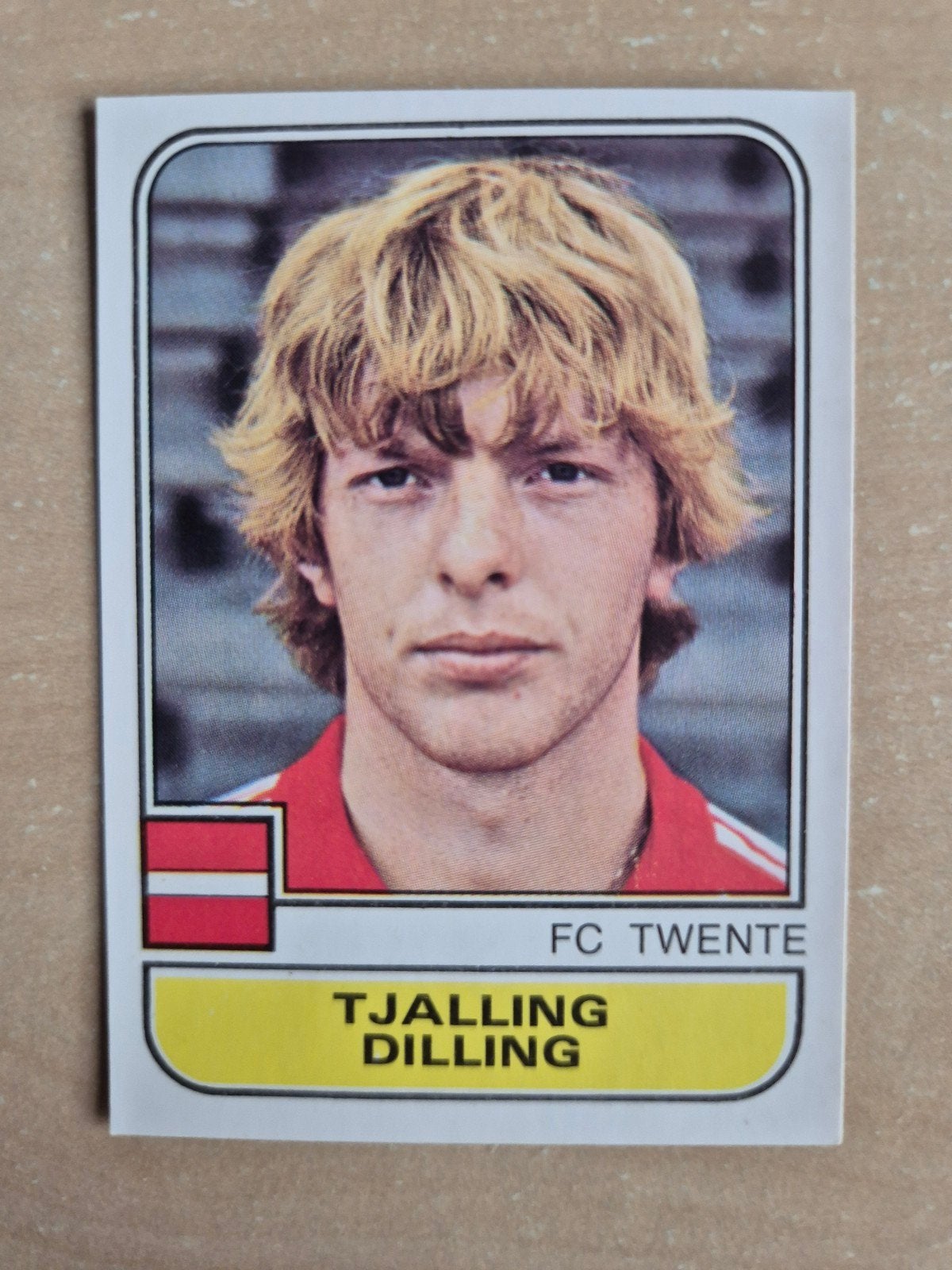 Panini Voetbal 82 Tjalling Dilling FC Twente, Ophalen of Verzenden, Zo goed als nieuw, F.C. Twente, Poster, Plaatje of Sticker