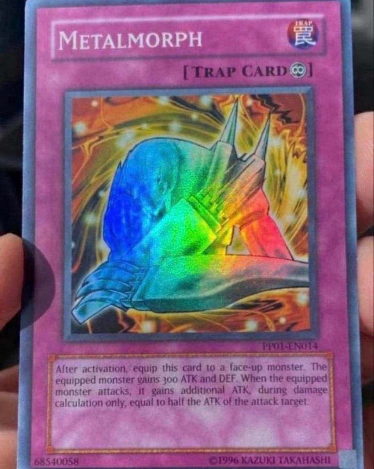 Yu-Gi-Oh! Metalmorph PP01 Premium Pack Print !, Ophalen of Verzenden, Zo goed als nieuw, Losse kaart, Foil
